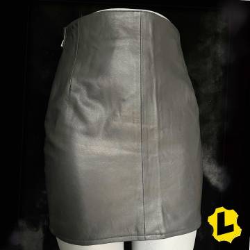 High-waisted Leather Skirt